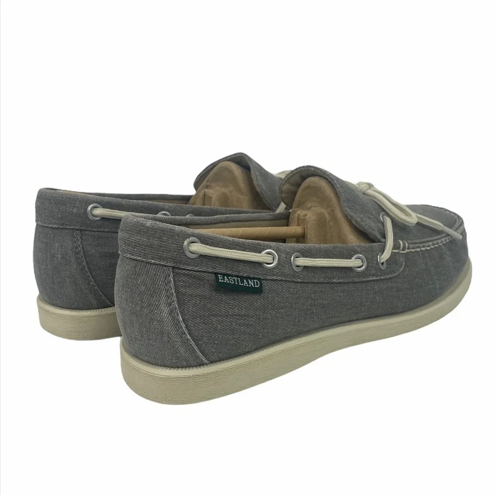 Eastland Grey Yarmouth 1-Eye Canvas Boat Shoes